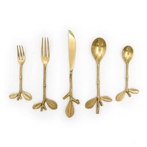 Servidor de acero inoxidable para ensaladas, juego de cubiertos de Metal con mango elegante, cuchara y tenedor de Metal, venta al por mayor - Product Image 4