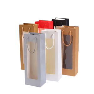 Sac en papier kraft de luxe personnalisé 36X12.5X8.5 CM Emballage cosmétique de cadeau de fantaisie avec échantillon gratuit de logo - Product Image 1