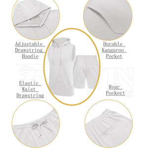 Fabricant d'usine sur mesure Gym Fitness débardeur à capuche à la mode grande taille Gym Fitness débardeur à capuche - Product Image 6