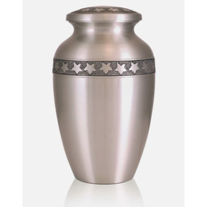 Eco-Friendly Cremation Urns Superior Quality Metal With Stars Ring Brass Cremation Urn Human <b>Ashes</b> Urns <b>For</b> Funeral Supplies - Product Image 1