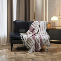 Plaids rayés écologiques 100 % coton pour la maison et l'hôtel – Confort douillet, hypoallergéniques, respirants, toutes saisons