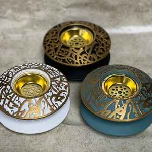 <b>Electric</b> Bone Inlay Oud Burner 2023 Mother of Pearl Inlay Bakhoor <b>MOP</b> Tray Medkhan Resin Box Mabkhara Burner Mubkhar - Product Image 2
