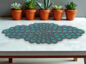 Mantel Individual de Lujo con Cuentas, Antideslizante, Duradero y Hecho a Mano - Product Image 4