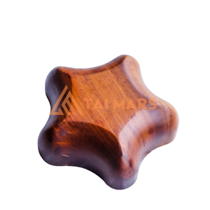 Grandes assiettes de service à salade en bois de haute qualité Assiette et bol de collation de fruits en bois de hêtre écologique pour les fêtes Salle à manger décontractée - Product Image 5