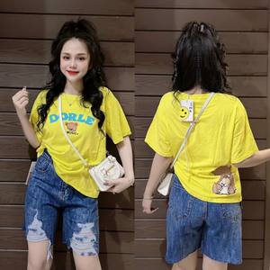 Women's Casual T-Shirt Round Neck Breathable Cotton Custom Packaging Competitive Price Vietnam Manufacturer Washable - Product Image 4