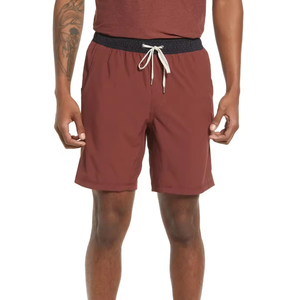 Short de survêtement en coton élastique pour hommes, style High Street, motif solide pour l'entraînement et la course à pied, 100% coton avec poches - Product Image 1