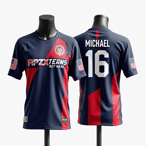 Ropa de cuello redondo deportiva personalizada para hombres, camisetas de pesca de fútbol de softball transpirables, camiseta impresa sublimada - Product Image 4