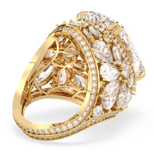 REYES Design élégant Bague Moissanite pour femme en argent sterling 925 certifiée GRA Déclaration de luxe pour fête Bijoux fins - Product Image 4