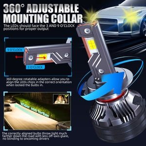 Lámparas Led de coche de fábrica Sistema de iluminación automática <span class=keywords><strong>3</strong></span> tubos de cobre 200W 31000lm Super brillante 9005 9006 H7 H11 H4 4300K Led faro - Product Image 3