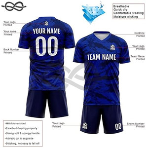 Precio al por mayor, diseño personalizado, ropa de fútbol, Impresión de secado rápido, camiseta de fútbol sublimada completa según su camiseta de fútbol de color - Product Image 4