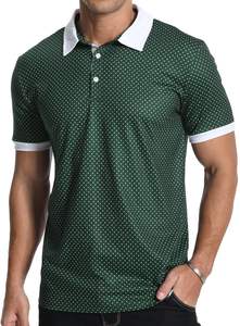 Camiseta Polo de Algodón de Alta Calidad para Hombre, Corte de Lujo, Versátil, Informal, Suave y de Talla Grande, Tejido de Punto Estampado - Product Image 4