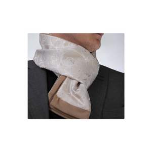 Elegante bufanda de doble cara con patrón de Chal beige - Product Image 1