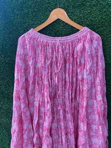 Hecho a mano indio Boho Floral impreso algodón Lehnga suave Casual falda de mujer ropa al por mayor para el verano - Product Image 4