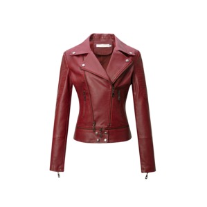 Veste en cuir femmes 2025 veste de base manteau femme hiver moto veste PU cuir fermeture éclair vêtements d'extérieur - Product Image 6