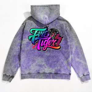 Fabricantes de ropa Algodón mezclado 500 GSM Heavyweight Acid Wash Pullover Hoodies Alta calidad Boxy Fit Acid Wash Hoodie Hombres - Product Image 2