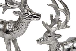 Escultura de Reno de plata moderna personalizada, pieza decorativa hecha a mano para estatuilla de Navidad de vacaciones - Product Image 3