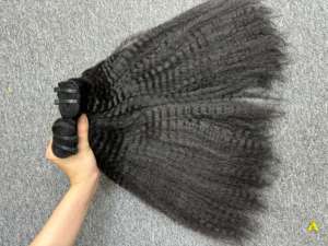 2025 Summer Hot Vietnamese <b>Kinky</b> Curly Double Weft Machine Remy <b>Hair</b> <b>Extensions</b> Bulk 100% Unprocessed Virgin Wig Vietnam <b>Hair</b> - Product Image 5