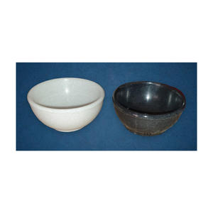 Cuenco de uso doméstico de piedra blanca y negra de calidad de lujo, cuencos de mármol macizo - Product Image 1