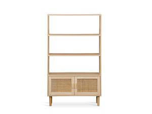 Natura Loom ชั้นวางหนังสือ, โต๊ะคอนโซลตู้ไม้สักธรรมชาติเครื่องจักสาน Jepara อินโดนีเซีย - Product Image 2