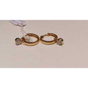 Boucles d'oreilles créoles élégantes en diamant PE-1008, idée cadeau, fabriquées en alliage de zinc durable - Product Image 1