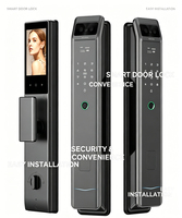 Kunci Pintu Pintar Aluminium Tuya dengan Pengenalan Wajah 3D Cerdas, Biometrik, Kombinasi Digital, Sidik Jari, Kata Sandi, dan Akses Tanpa Kunci
