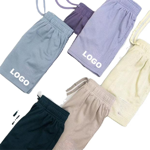 Pantalones Cortos Deportivos Casuales de Poliéster con Logotipo Personalizado al por Mayor, de 5 Pulgadas de Largo, Transpirables, de Malla, para Baloncesto, para Hombre, Estilo Urbano de Verano - Product Image 4