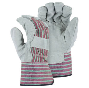 EN420 Certified 10 Inch Heavy Duty Split Leather Work Gloves Men Comfortable Cotton Lined Industrial Construction Nitrile - Product Image 2