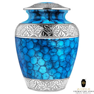 โกศบรรจุอัฐิสีน้ำเงิน สไตล์อเมริกัน/ยุโรป คุณภาพพรีเมียม ขนาด 10 นิ้ว เป็นมิตรกับสิ่งแวดล้อม ทนทาน ใช้งานได้ยาวนาน - Product Image 2