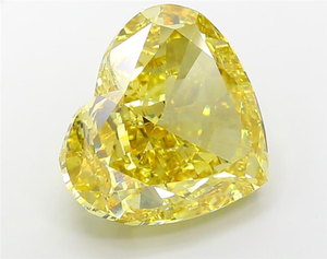 Elegante diamante amarillo vivo de 19,57 quilates con corte de corazón, Diamante CVD certificado IGI para compra de proyectos de anillo de compromiso de gama alta - Product Image 3