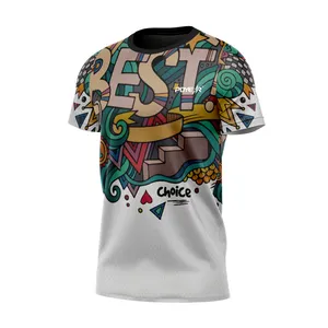 T-shirt a sublimazione personalizzata con Logo Unisex t-shirt sportive da uomo 100% in poliestere da uomo