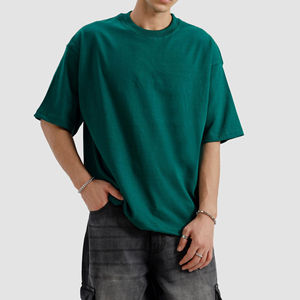 Camiseta de manga corta de punto de algodón 100% de alta calidad para hombre, ropa de calle con estampado de logotipo personalizado transpirable de secado rápido - Product Image 6