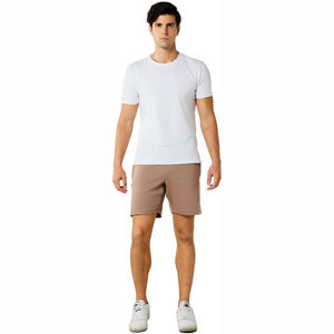 Short de survêtement sportif français taille haute avec logo personnalisé unisexe Streetwear de sport en coton pour homme avec motif solide - Product Image 4