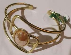 Antiguo imitación moderna escultura de Metal pulido resina latón brazalete lujoso hecho a mano atractivo floreciente Bud logotipo personalizado impresión - Product Image 2