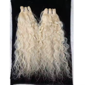 Perruque de dentelle transparente longue et droite faite avec des cheveux humains 613 blonds offrant une apparence réaliste Texture de haute qualité - Product Image 3