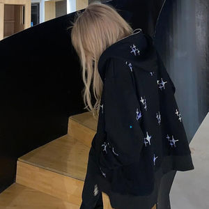 Pull à capuche Double couche avec fermeture éclair pour homme, vêtement en coton uni, vente en gros - Product Image 3