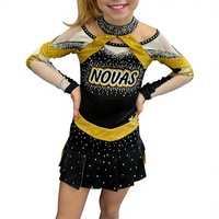 Ensemble d'uniformes de cheerleading personnalisés pour enfants et filles, robe plissée en spandex et polyester, impression numérique, OEM, compétition scolaire