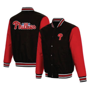 Chaqueta de Béisbol Universitaria Juvenil con Diseño de Patrón Sólido de Lana Recubierta de Satén Personalizada con Bordado Personalizado Unisex de Invierno - Product Image 4