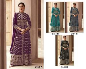 Ropa Étnica de India y pakistaní, trabajo pesado de Georgette de imitación, bordado, Salwar, Kameez con Dupatta, suministro de fábrica al por mayor - Product Image 3