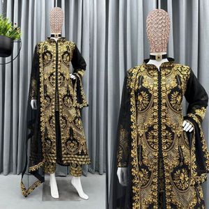 Nouveau concepteur Punjabi femmes portent indien Kurti pantalon Dupatta ensemble Salwar Kameez blanc noir couleur Kurti pantalon Dupatta ensemble en gros - Product Image 6