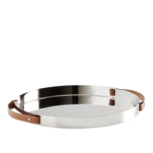 Plateau en acier inoxydable personnalisable avec poignées en bois, écologique pour une utilisation régulière - Product Image 1