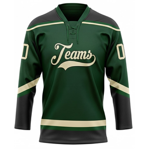 Jersey de Hockey sobre Hielo Personalizado al por Mayor, Diseño Personalizado, Impreso, 100% Poliéster, 220g, Secado Rápido, Transpirable, Jersey de Equipo - Product Image 2