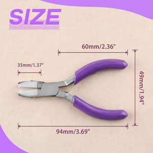 Alicates de mandíbula de nailon con logotipo personalizado OEM, herramientas de fabricación de joyas de mandíbula plana doble, acero inoxidable para dar forma al alambre y uso al por mayor - Product Image 3