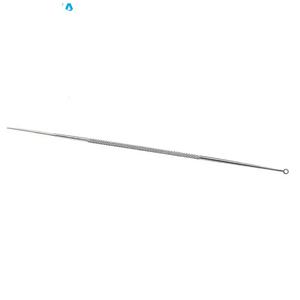 Sondes d'élimination du cérumen, crochet à cérumen, curette, acier inoxydable, sonde auriculaire Jobson Horne, 18 cm, pointe dentelée, instruments chirurgicaux - Product Image 1