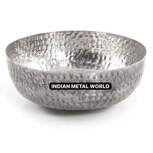 High Quality Silver Polished Large Size Metal Bowl Attractive Home Decorative Serving Platter for Weddings Chocolate <b>Sweet</b> - Product Image 3