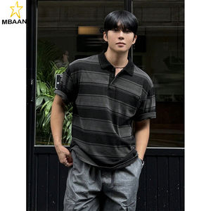 Polo rayé tie-dye pour homme, été - Product Image 1