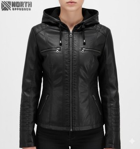 แจ็กเก็ตถักหนังแท้ของผู้หญิงสำหรับฤดูหนาวสินค้าใหม่ - Product Image 1