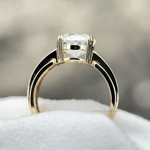 Anillo de oro macizo de 18 quilates para hombre con diamante de corte portugués cultivado en laboratorio de 5,11 CT, joyería fina, acabado de alto pulido, todos los tamaños de anillo disponibles - Product Image 4