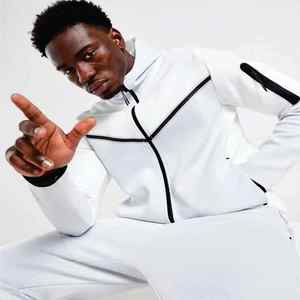 Streetwear Fabricants de vêtements de haute qualité Survêtements unisexes en molleton de coton empilés avec impression bouffante personnalisée - Product Image 3