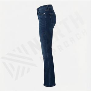 Jeans skinny taille haute confortables pour femmes, denim extensible, coupe slim, pantalon cargo, logo plat, tendance, décontracté, streetwear, délavé - Product Image 3