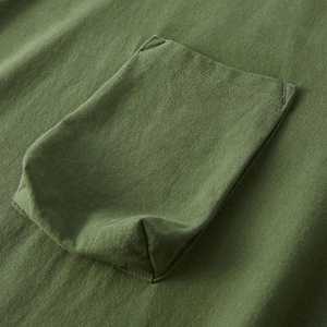 Personalizado 320 gramos peso 100% algodón hombro caído suelto Casual Color sólido logotipo personalizado en blanco camiseta de hombre - Product Image 4